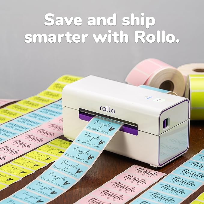 Rollo Direct Thermal 2x1 Barcode Labels - Roll of 1,000 Thermal Labels (Commercial Grade)