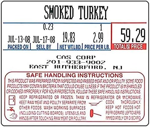 LST-8030 Printing Scale Label, 58 x 50 mm, Non-UPC/Safe Handling, 12 Rolls Per Case