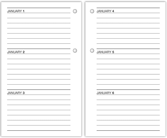 AT-A-GLANCE 2025 Desk Calendar Refill, Daily, 3-1/2" x 6", Standard, Loose-Leaf, Recycled (E717R5025)
