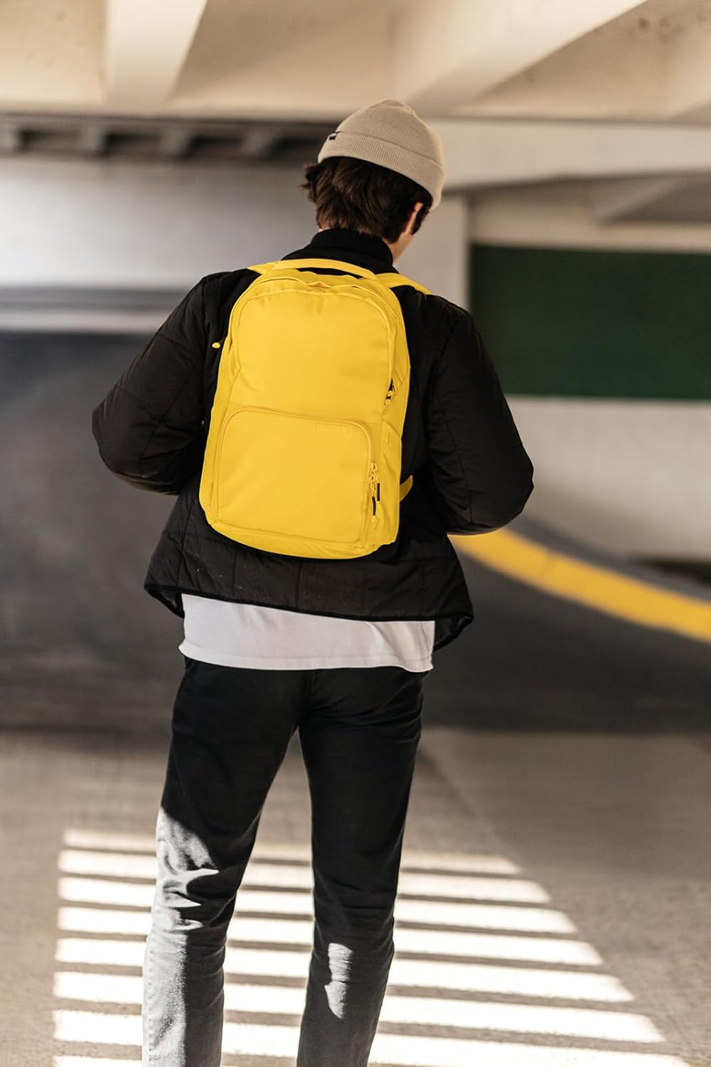 BREVITE The Backpack- Casual daypack backpacks for every function. Compact but spacious 18L aesthetic traveling backpack with laptop compartment. (Misty Blue)