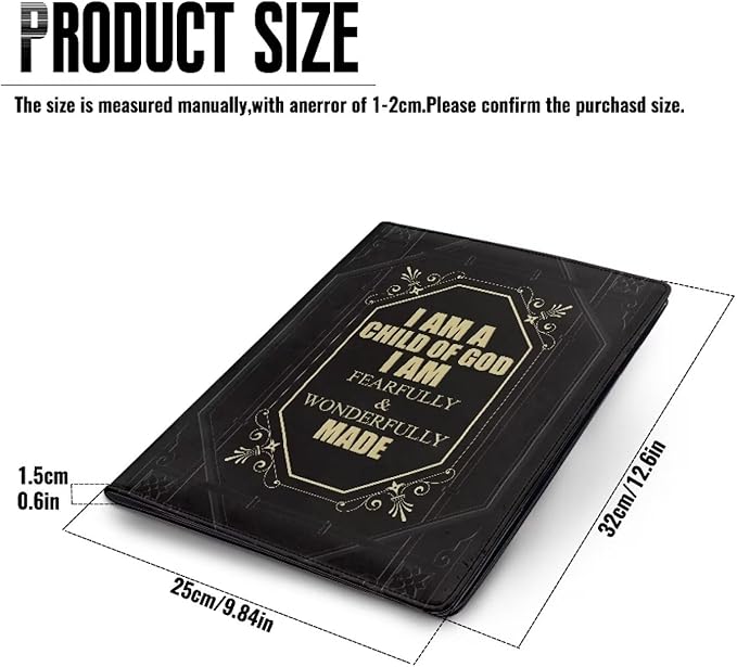 Cozeyat PU Leather Portfolio for Men, Classical Cross Design Clipboard Portfolio Binder, Resume Padfolio for Women, Business Gift for His/Her