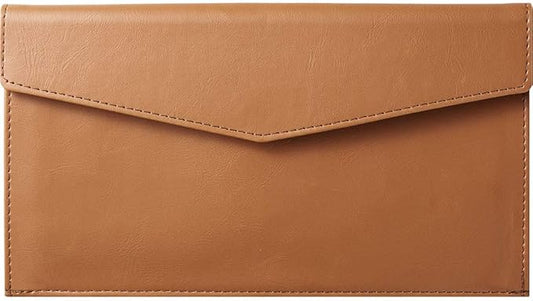 キングジム(Kingjim) KING JIM 1994LU Kiya Document Case, Envelope Size, Synthetic Leather, Leather, Leather, Fuzz, U Camel