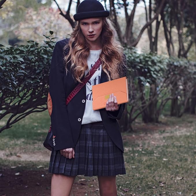 2025 Daily Monthly Planner - Calendar, January - December 2025, 100GSM Thick Paper, Leather Cover, Planner with Hourly Schedule,6.1" x 8.2", Daily Inside Page - Monthly Inside Page, Pen Holder, Bookmarks (Pink)