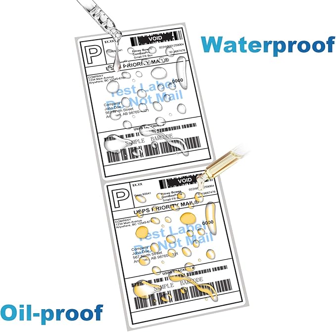 9527 Product Fanfold 4 x 6 Direct Thermal Labels White Perforated Shipping Labels, 1000 Label per Stack,1 Stack