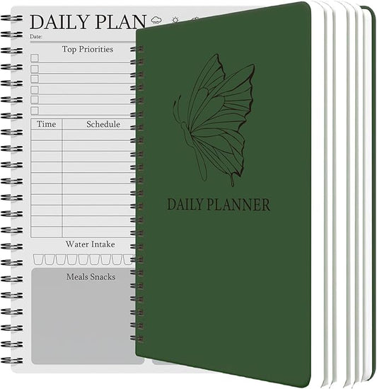 Day Planner Notebook - Undated Planner To Do List Notebook, Today Planner with Checklist, Daily To Do Planner to Increase Productivity, The Perfect Office Supplies For Man/Women (Dark Blue)