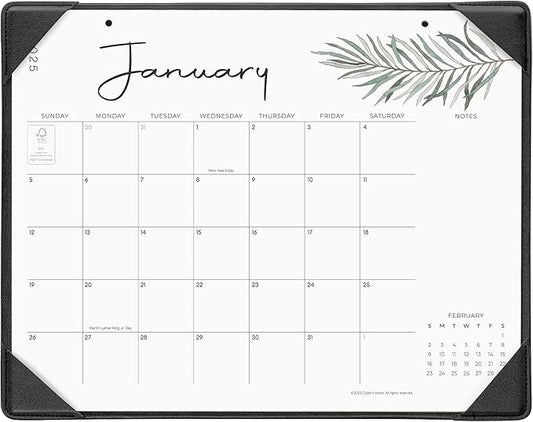 Cabbrix Desk Calendar 2025-2026 with Desktop Mat, Simple Desk Pad Calendar 15 x 12 Inch Runs From January 2025 to June 2026, Desk Blotter Calendar for Home School and Office