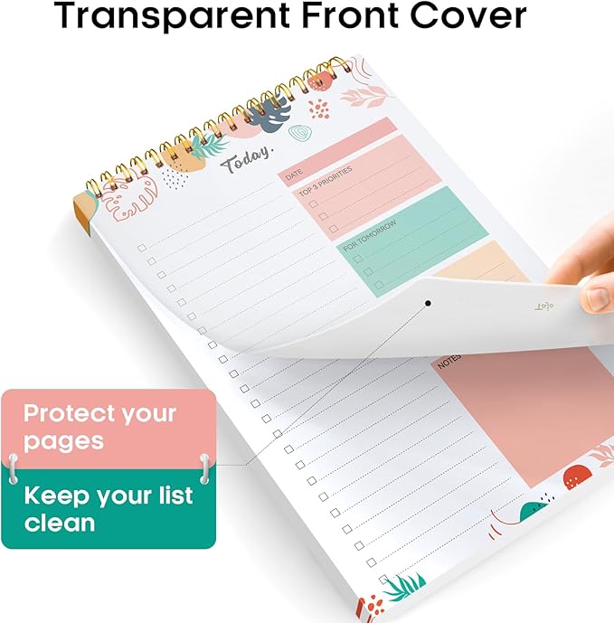 To Do List Pad - To Do List Notebook for Work with 52 Sheets, Undated Daily Planner Perfect for Daily Tasks and Goal Setting, To Do List Notepad Suitable for Office, Home and School-Blossom Grove