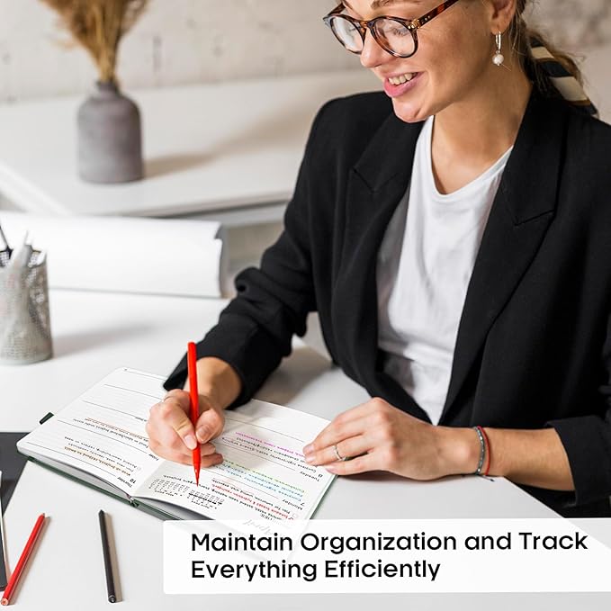 2025 Planner - Weekly and Monthly Planner, January 2025 to December 2025, Hardcover 2025 Calendar Planner Book, Inner Pocket, Perfect for Office Home School Supplies - A5 (5.8" x 8.4"), Green