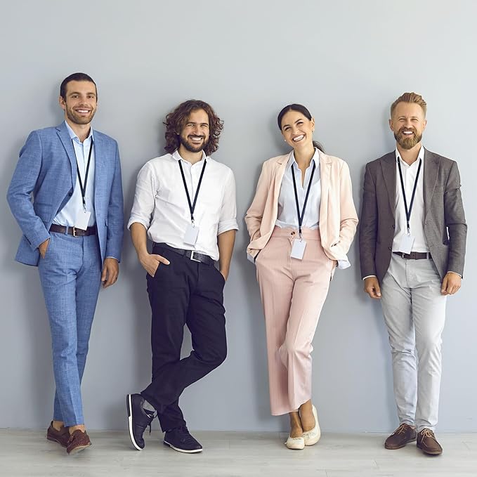 10 Pack Lanyards for ID Badges, Cruise Ship Cards, Keys, Keychain, Long-lasting Neck lanyard Strap with Clasp, Cruise Badge Key Lanyards for Men, Women, Teachers, Kids (Black)