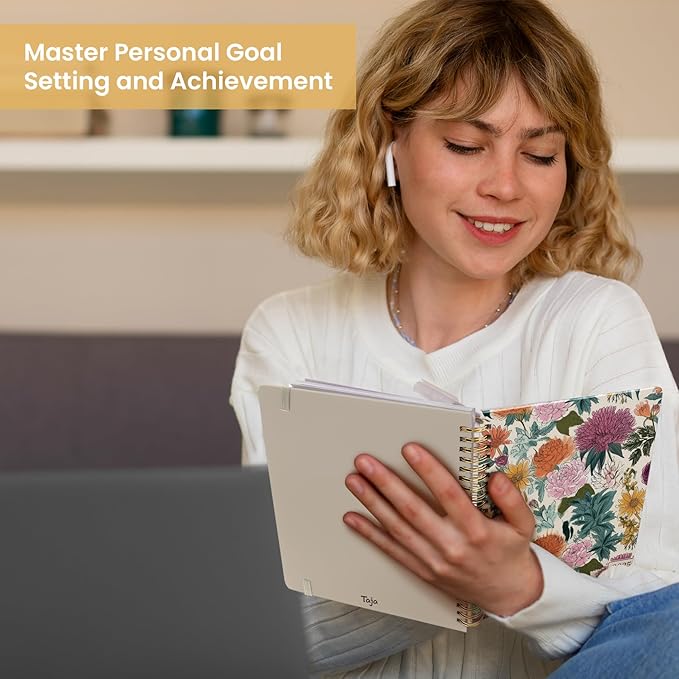 2025 Planner Weekly and Monthly, Jan 2025 - Dec 2025, Hardcover 2025 Calendar Planner Book with Monthly Tabs, Inner Pocket, Aesthetic Planner 2025 for Office Home School Planning - A5 (6.3" x 8.5"), Spiral Bound, Colorful Garden