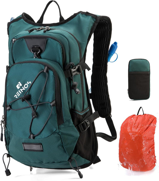 Hydration Backpack Pack with 2L Water Bladder 18L Hiking Backpack Women Men Lightweight Hydropack Insulated Daypack for Biking, Running, Festival