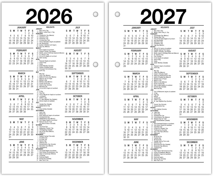 AT-A-GLANCE 2025 Desk Calendar Refill, Daily, 3-1/2" x 6", Standard, Loose-Leaf, Recycled (E717R5025)