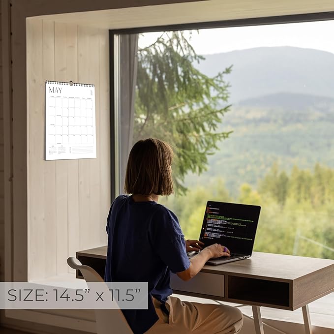Beautiful 2025-2026 Wall Calendar - Runs from January 2025 until July 2026 – 14.5"x11.5" Office Wall Calendar for Easy Organizing