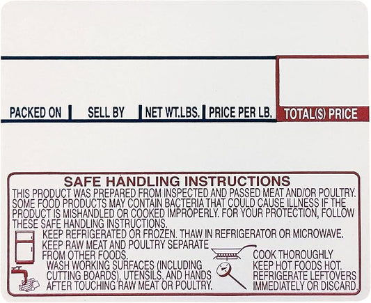 LST-8030 Printing Scale Label, 58 x 50 mm, Non-UPC/Safe Handling, 12 Rolls Per Case
