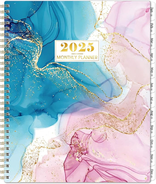 2025 Monthly Planner - 2025 Planner from January to December, 2025 Calendar Monthly Planner with Inner Pocket, Tabs, Monthly Planner 8.5 x 11