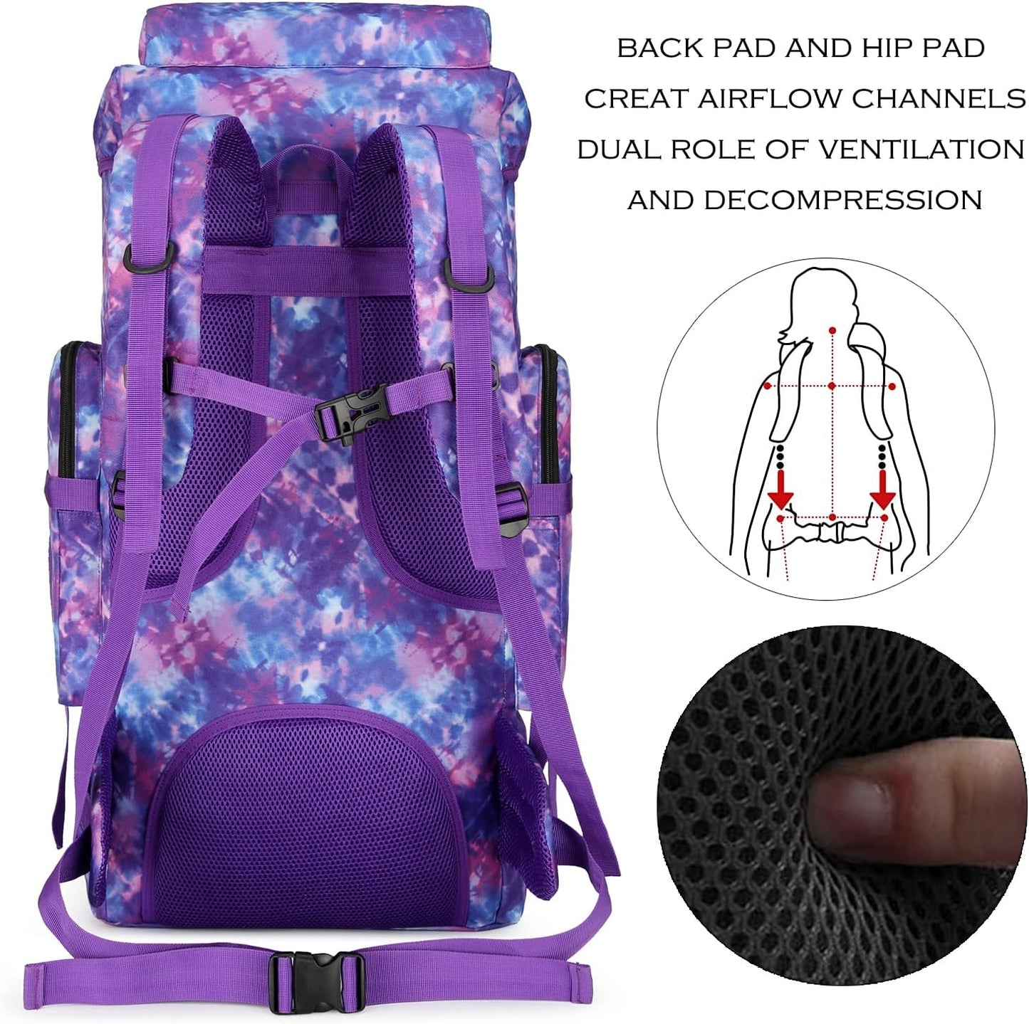 Hiking Backpack for Men 70L/100L Camping Backpack Military Rucksack Molle 3 Days Assault Pack for Climbing