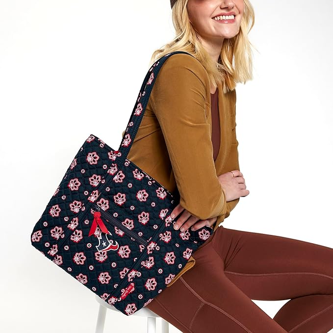 Vera Bradley Women's Cotton NFL Small Vera Tote Bag (Multiple Teams Available)