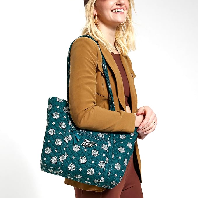 Vera Bradley Women's Cotton NFL Small Vera Tote Bag (Multiple Teams Available)